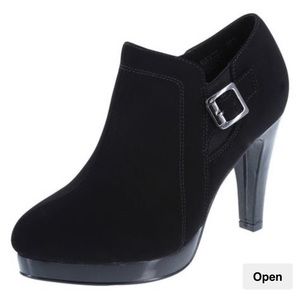 Fioni Black Rikki Heel/Platform/Booties